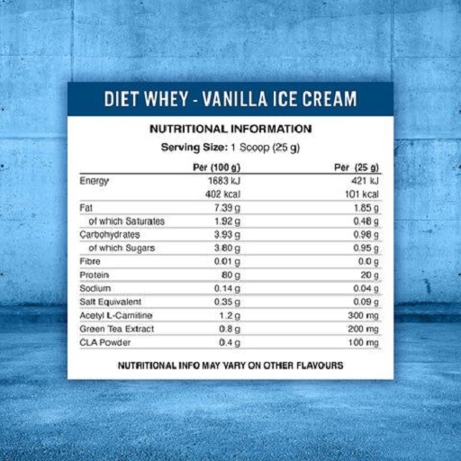 Applied Nutrition Diet Whey 1kg Vanilla Milkshake