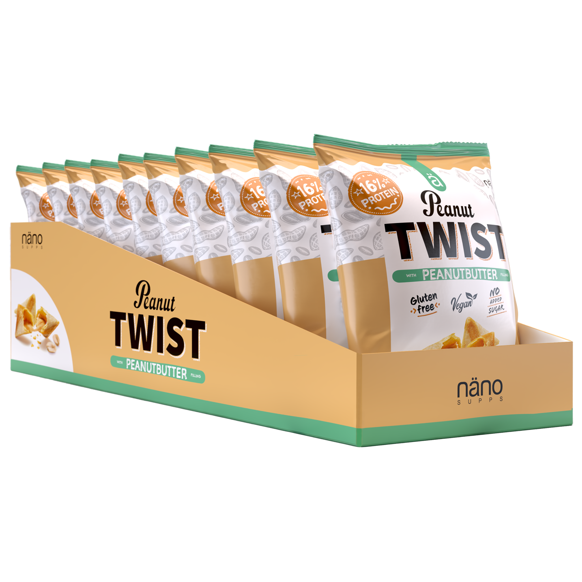NanoSupps - PEANUT TWIST 10x30g Peanut Butter