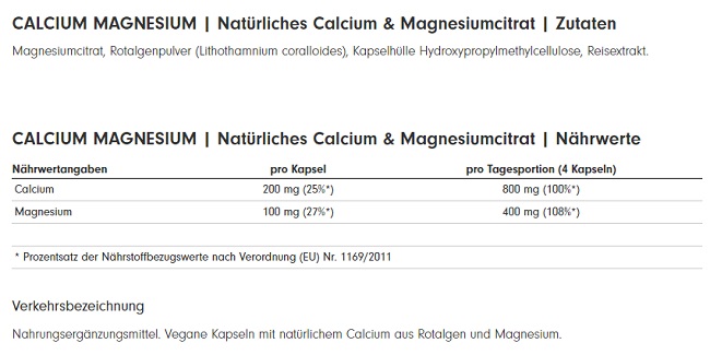 ProFuel CALCIUM & MAGNESIUM 120 Kaps.