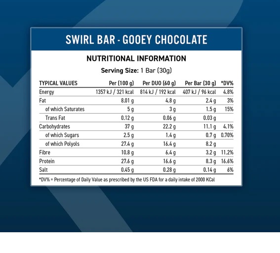 Applied Nutrition SWIRL Bar(12x60g)  Gooey Chocolate