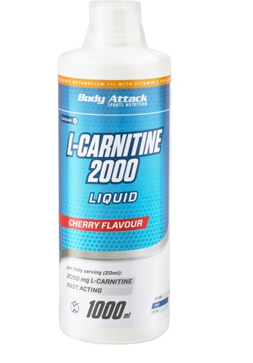 Body Attack L-Carnitine Liquid, 1000ml Cherry