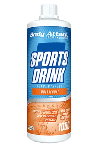Body Attack Sports Drink Zero 1000 ml Pfirsich Passionsfrucht
