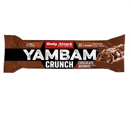 Body Attack YAMBAM CRUNCH Protein Riegel (15x55g) Chocolate Brownie